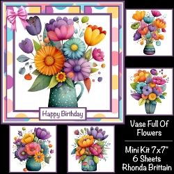 Vase Full Of Flowers Mini Kit 7x7