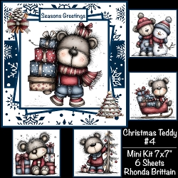 Christmas Teddy #4 Mini Kit 7x7