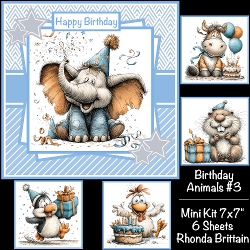 Birthday Animals #3 Mini Kit 7x7
