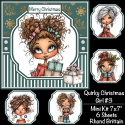 Quirky Christmas Girl #3 Mini Kit 7x7 (5)
