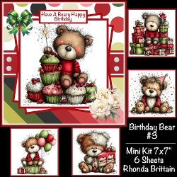Birthday Bear #3 Mini Kit 7x7 (5)