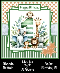 Safari Birthday #1 Mini Kit 7x7 (3)