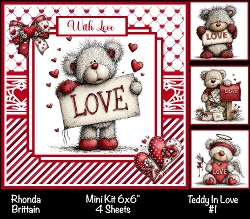 Teddy In Love #1 Mini Kit 6x6 (4)