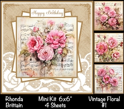Vintage Floral #1 Mini Kit 6x6 (4)