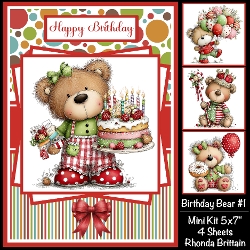 Birthday Bear #1 Mini Kit 5x7 (4)