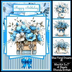 Blue Floral Dreams #1 Mini Kit 5x7 (4)