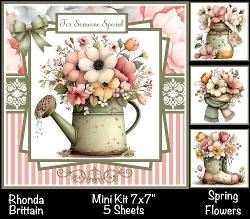 Spring Flowers Mini Kit 7x7 (4) *Customer Request*