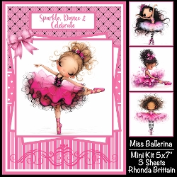 Miss Ballerina Mini Kit 5x7 (3) Plus Bonus