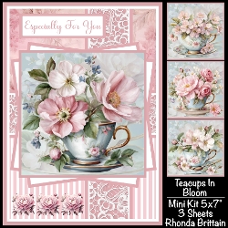 cup1434288_40 - Teacups In Bloom Mini Kit 5x7 (3) Plus Bonus