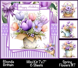 Spring Flower #7 Mini Kit 7x7 (4) Plus Bonus *Customer Request*