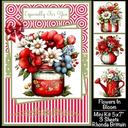 Flowers In Bloom Mini Kit 5x7 (3) Plus Bonus
