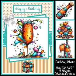 Birthday Cheer Mini Kit 5x7 (3) Plus Bonus