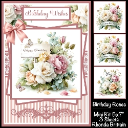 Birthday Roses Mini Kit 5x7 (3) Plus Bonus