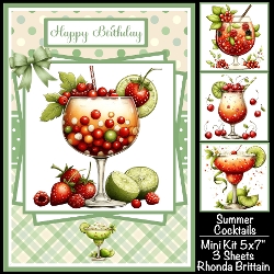 Summer Cocktails Mini Kit 5x7 (3) Plus Bonus