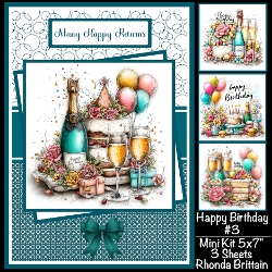 Happy Birthday #3 Mini Kit 5x7 (3) Plus Bonus