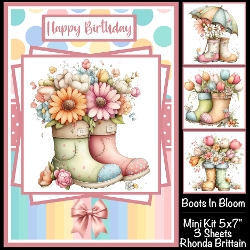 Boots In Bloom Mini Kit 5x7 (3) Plus Bonus