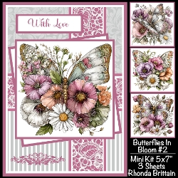 Butterflies In Bloom #2 Mini Kit 5x7 (3) Plus Bonus