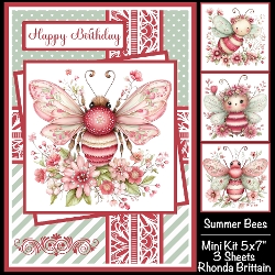 Summer Bees Mini Kit 5x7 (3) Plus Bonus