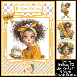 Quirky Birthday #2 Mini Kit 5x7 (3) Plus Bonus