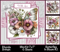 Butterflies In Bloom #2 Mini Kit 7x7 (4) Plus Bonus *Customer Request*