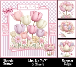 Summer Tulips Mini Kit 7x7 (4) Plus Bonus