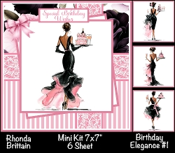 Birthday Elegance #1 Mini Kit 7x7 (4) Plus Bonus *Customer Request*
