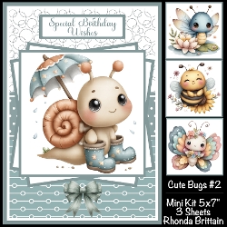 Cute Bugs #2 Mini Kit 5x7 (3) Plus Bonus 