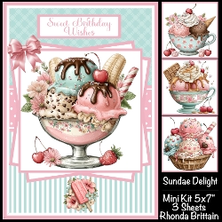 Sundae Delight Mini Kit 5x7 (3) Plus Bonus