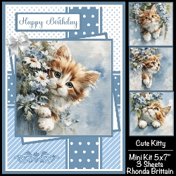 Cute Kitty Mini kit 5x7 (3) Plus Bonus