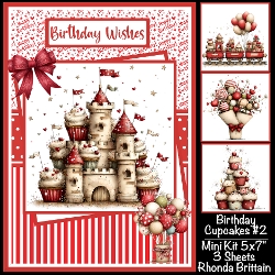 Birthday Cupcakes #2 Mini Kit 5x7 (3) Plus Bonus