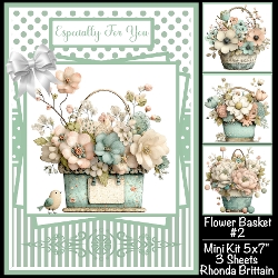 Flower Baskets #2 Mini Kit 5x7 (3) Plus Bonus