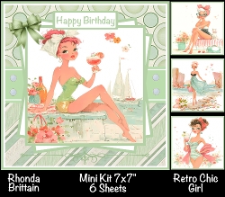Retro Chic Girl Mini Kit 7x7 (4) Plus Bonus *Customer Request*