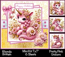 Pretty Pink Unicorn Mini Kit 7x7 (6) Plus Bonus