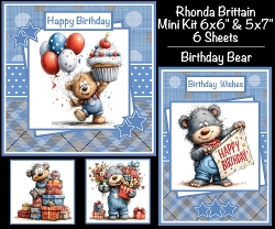 Birthday Bear Mini Kit 5x7 & 6x6 (6)