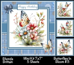 Butterflies In Bloom #3 Mini Kit 7x7 (5) 