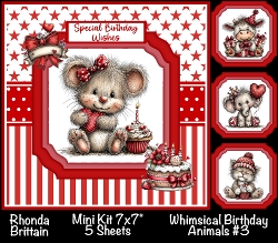 Whimsical Birthday Animals #3 Mini Kit 7x7 (5)