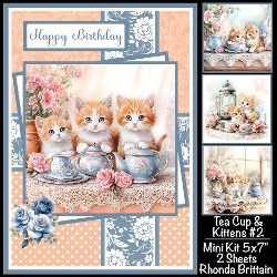 Tea Cup & Kittens #2 Mini Kit 5x7 (3)