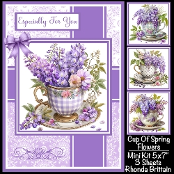 Cup Of Spring Flowers Mini Kit 5x7 (3)