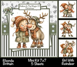 Girl With Reindeer Mini Kit 7x7 (3)
