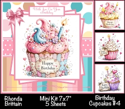 Birthday Cupcakes #4 Mini Kit 7x7 (5)