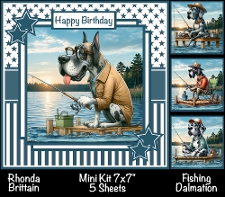 Fishing Dalmation Mini Kit 7x7 (5) *Customer Request*
