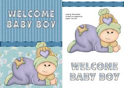 Welcome Baby Boy Card Front