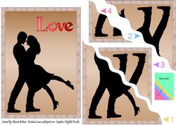 Lovers Silhoutte Wavy Corner Stacker