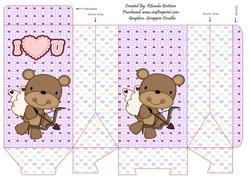 I Love You Valentine Bears Pinch Bag