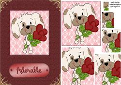 Adorable Puppy Love Card Front
