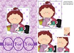 Just for You Cardmaking Card Front
