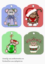 Christmas Critters Christmas Tags