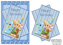 Happy 1st Birthday Bear Card Front