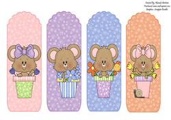 Flower Pot Mice Book Marks