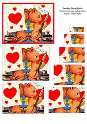 Be Mine Bears Vintage Pyramid